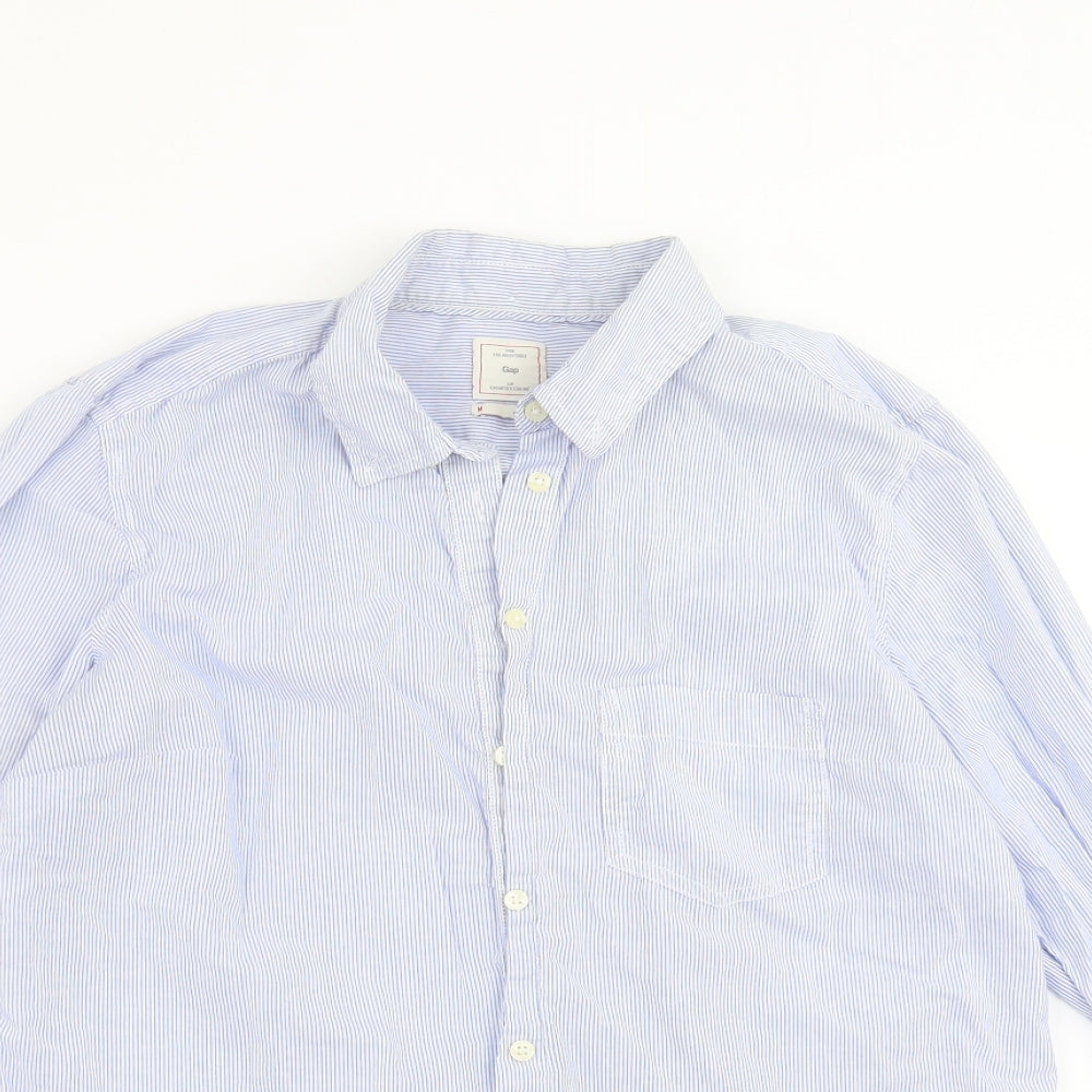 Gap Mens Blue Striped   Button-Up Size M  - Tailored fit