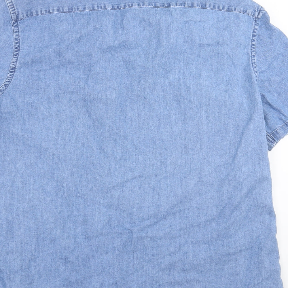 Marks and Spencer Mens Blue  Denim  Button-Up Size L