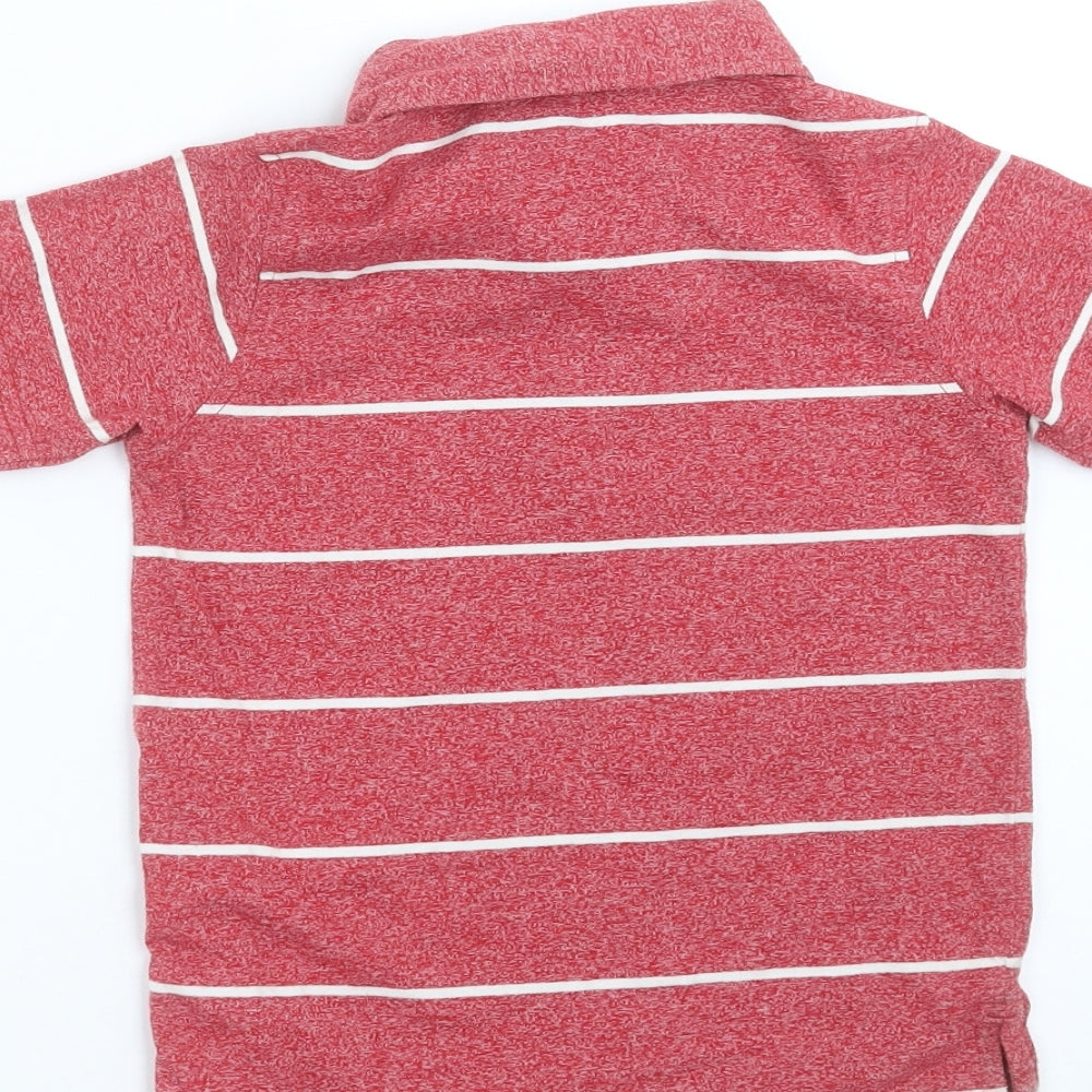 George Boys Red Striped  Basic Polo Size 4-5 Years