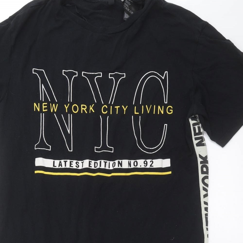 Divided by H&M Womens Black   T-Shirt Dress  Size 10  - new York