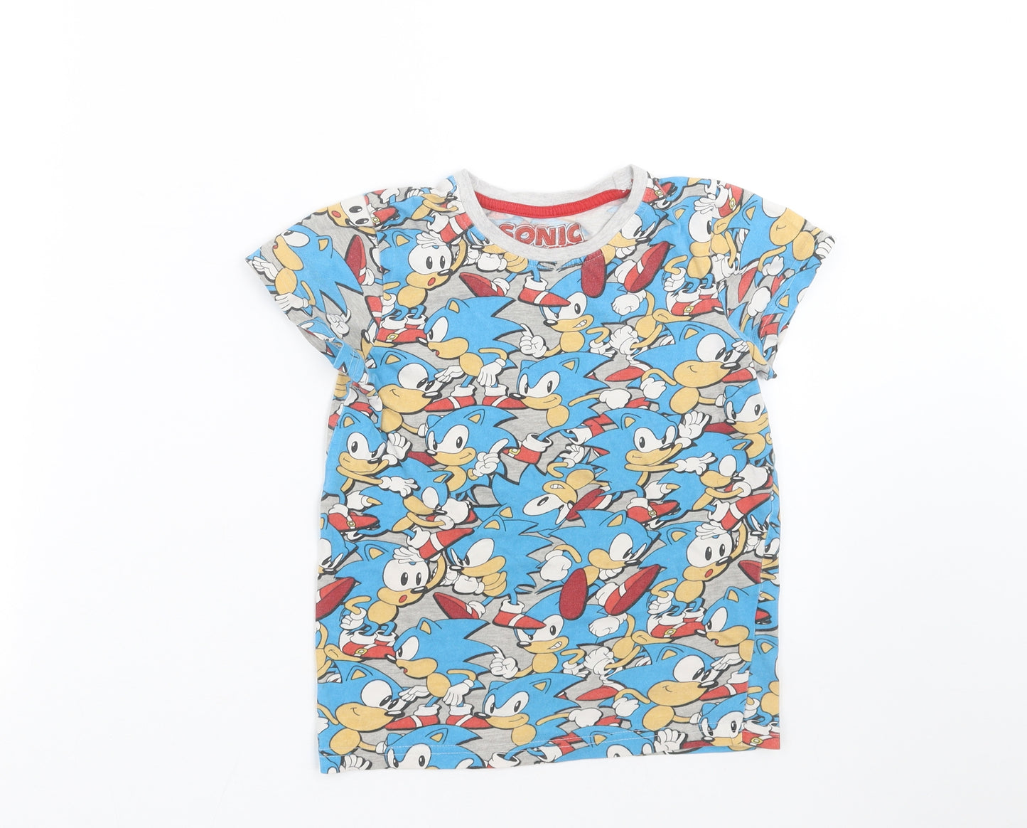 Matalan Boys Blue   Basic T-Shirt Size 7 Years  - sonic
