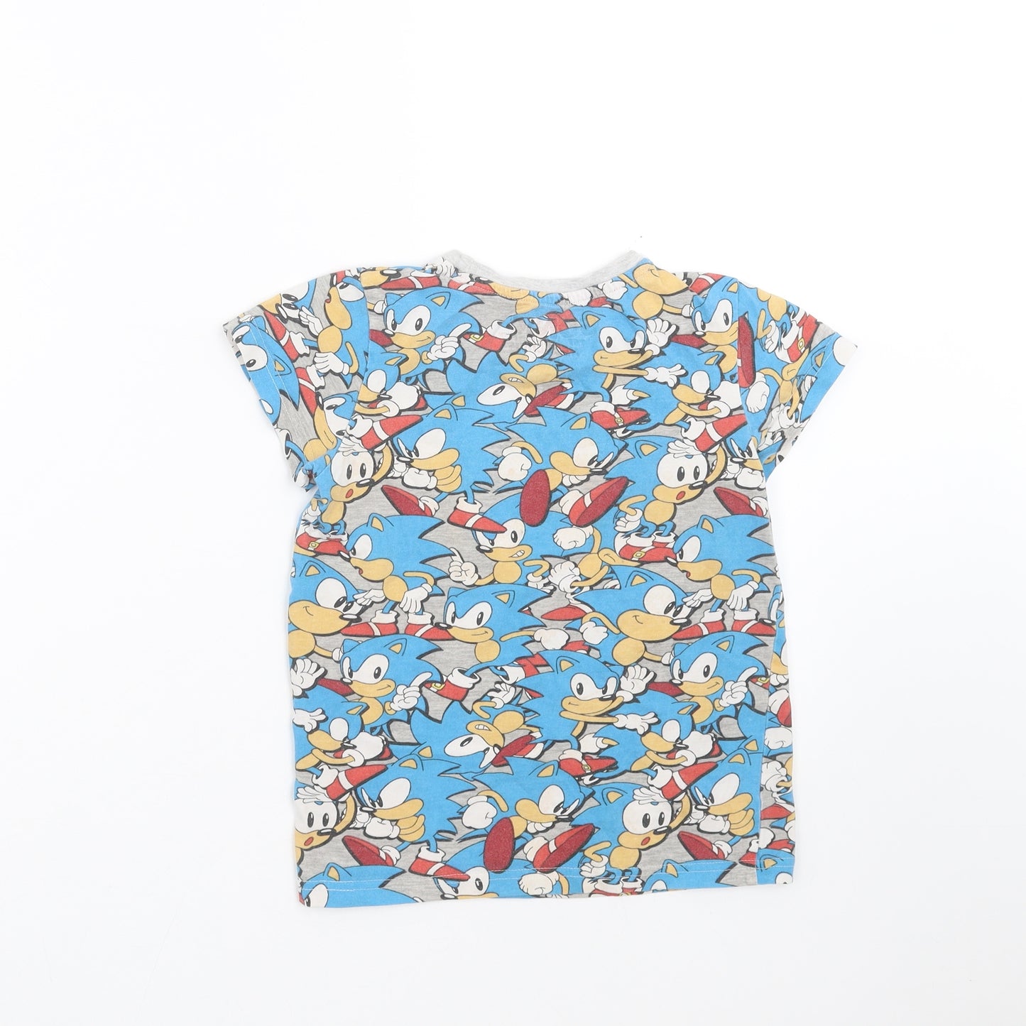 Matalan Boys Blue   Basic T-Shirt Size 7 Years  - sonic