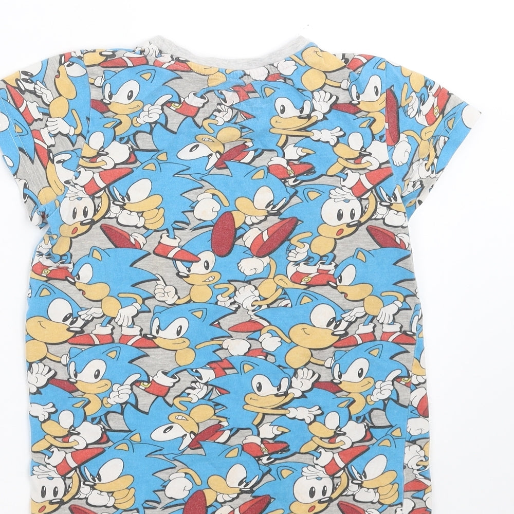 Matalan Boys Blue   Basic T-Shirt Size 7 Years  - sonic