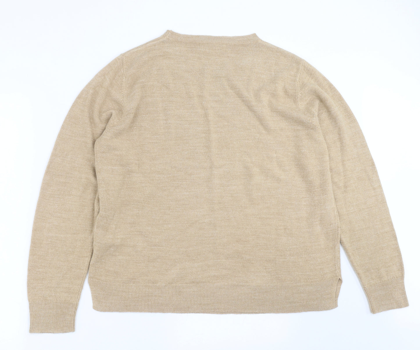 Marks and Spencer Womens Beige  Knit Pullover Jumper Size 18