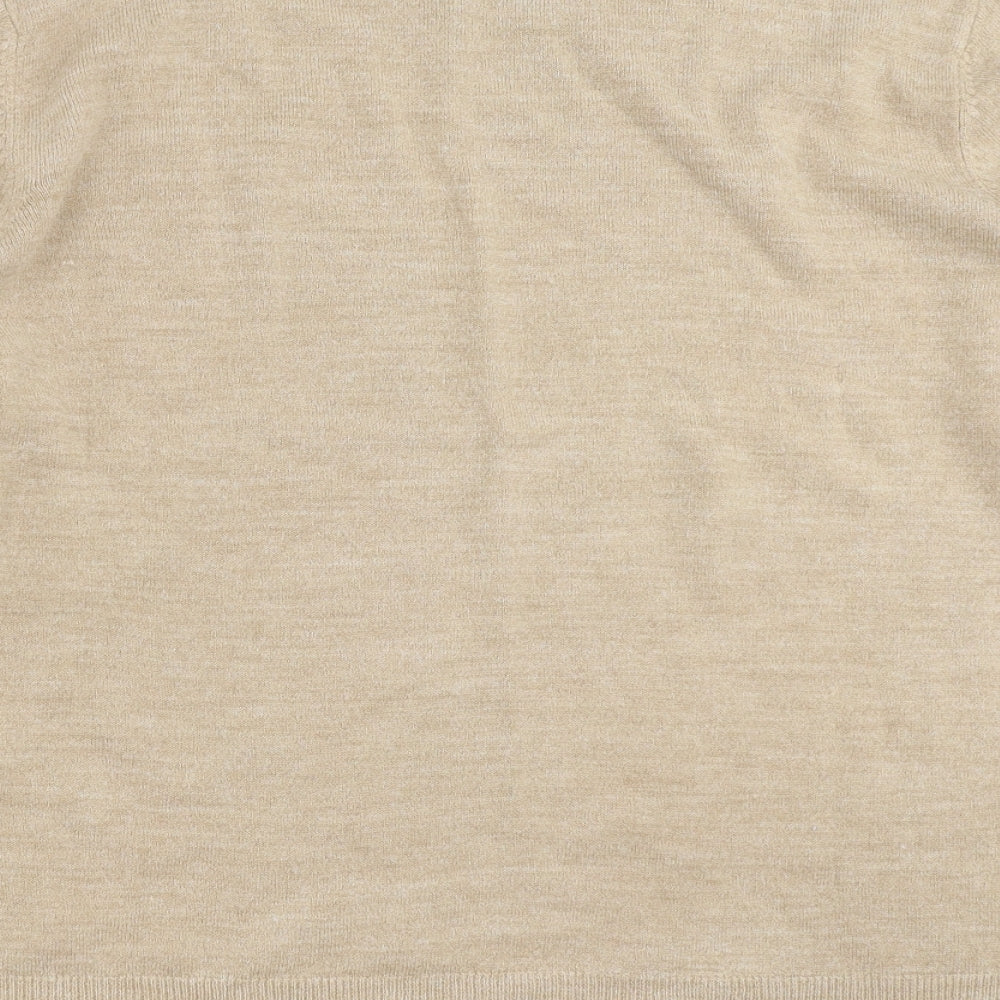 Marks and Spencer Womens Beige  Knit Pullover Jumper Size 18