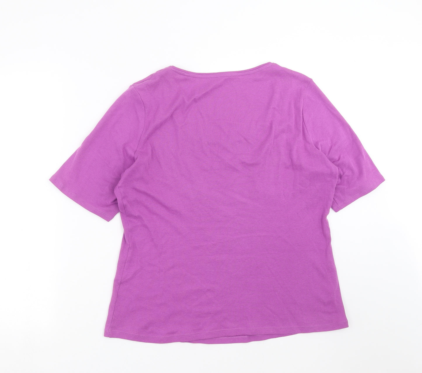 Preworn Womens Purple   Basic T-Shirt Size 16