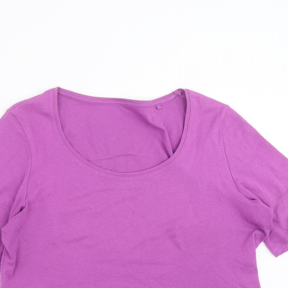 Preworn Womens Purple   Basic T-Shirt Size 16