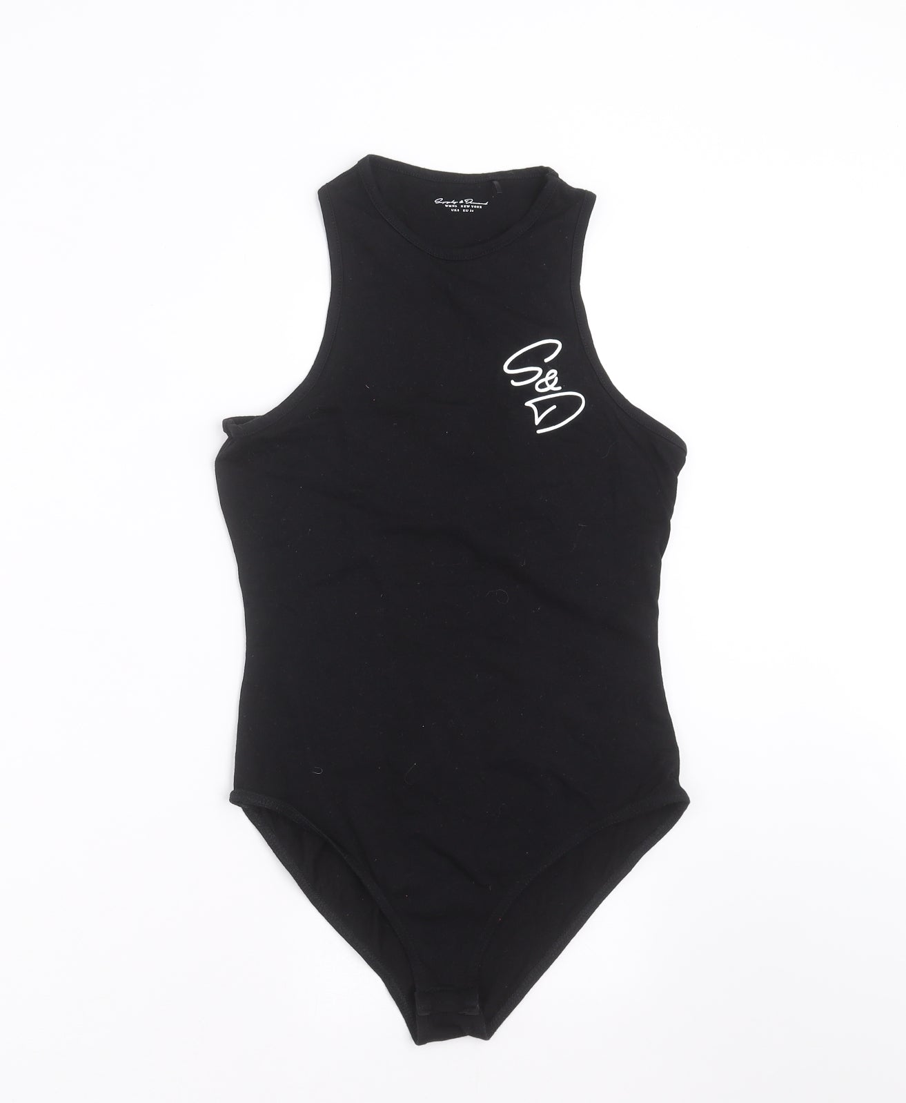 Preworn Womens Black   Bodysuit One-Piece Size 8