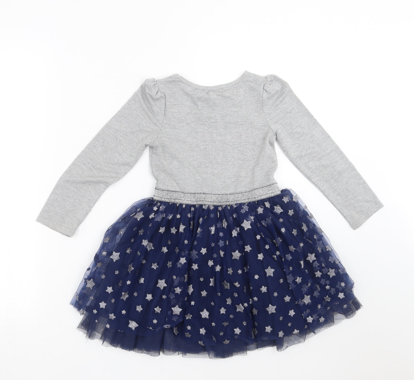 Primark Girls Grey   Tutu Dress  Size 5-6 Years  - stars