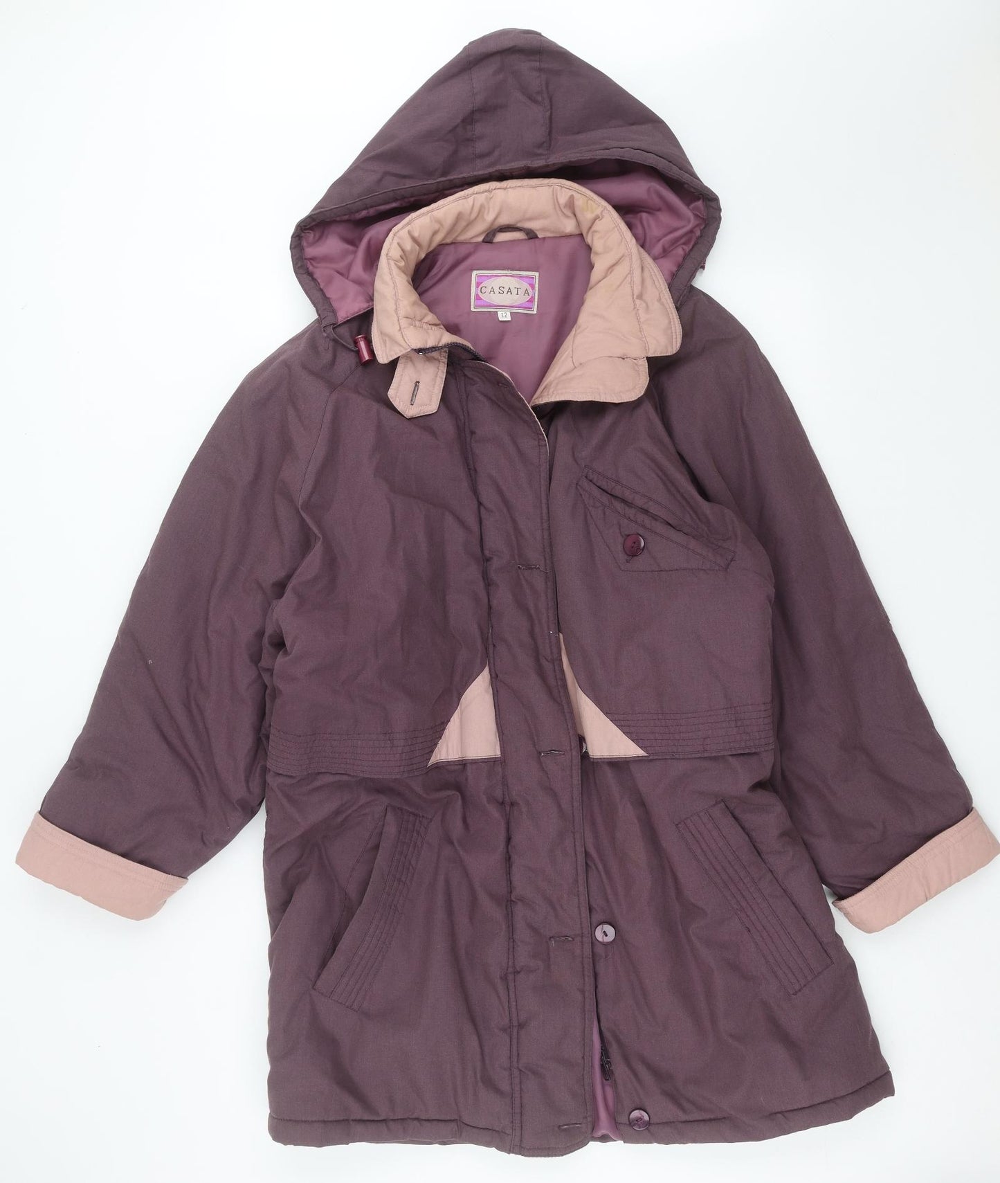 casata Womens Purple   Jacket Coat Size 12