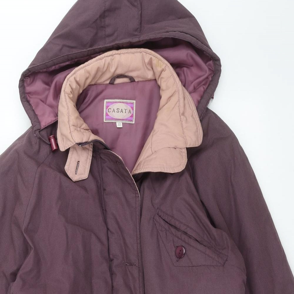 casata Womens Purple   Jacket Coat Size 12