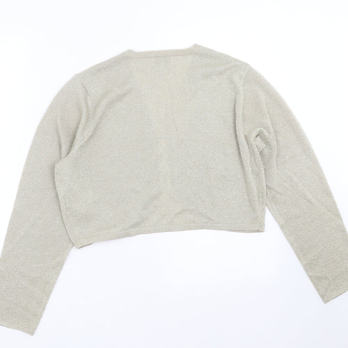 Monsoon Womens Gold  Knit Cardigan Jumper Size L