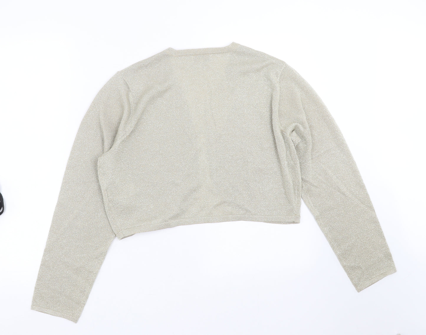 Monsoon Womens Gold  Knit Cardigan Jumper Size L