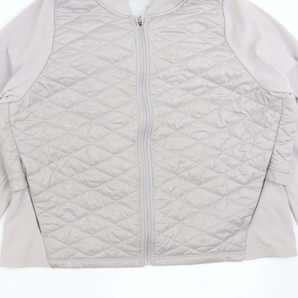 Nike Womens Grey Argyle/Diamond  Basic Casual Size L  - running jacket