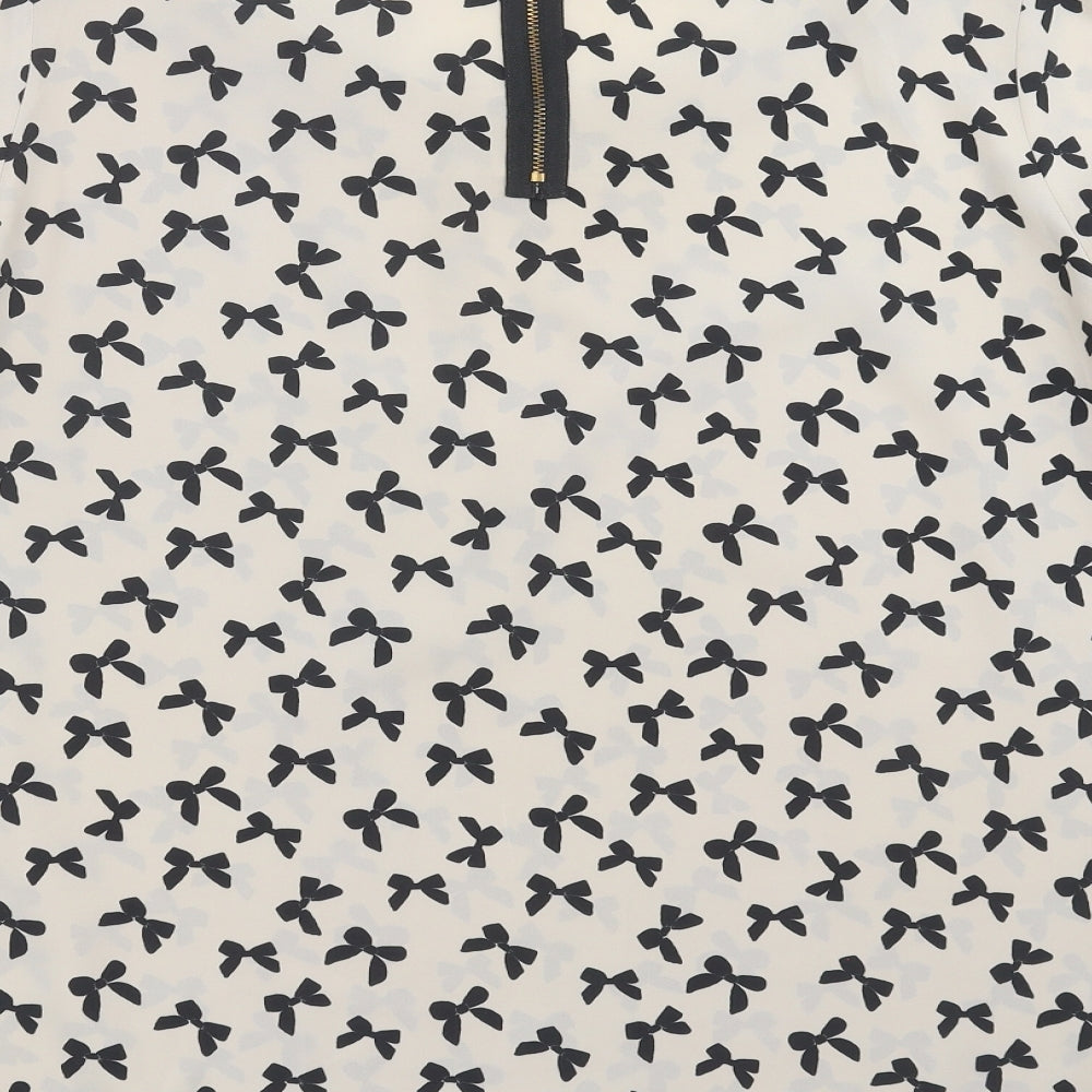 NEXT Womens Beige   Basic Blouse Size 20  - bow pattern