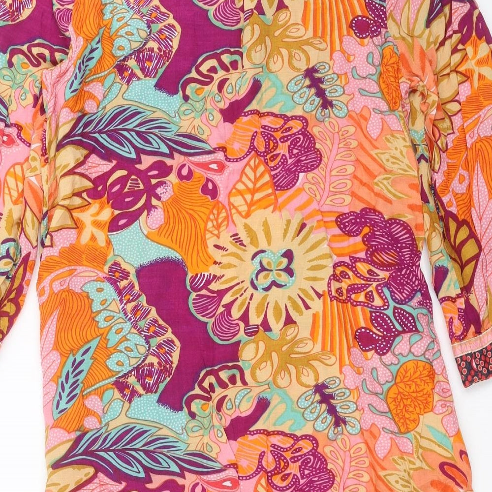 Papaya Womens Multicoloured Floral  Shift  Size 14  - sequins