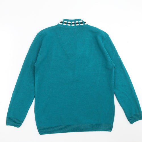 CHIC Womens Green  Knit Pullover Jumper Size M
