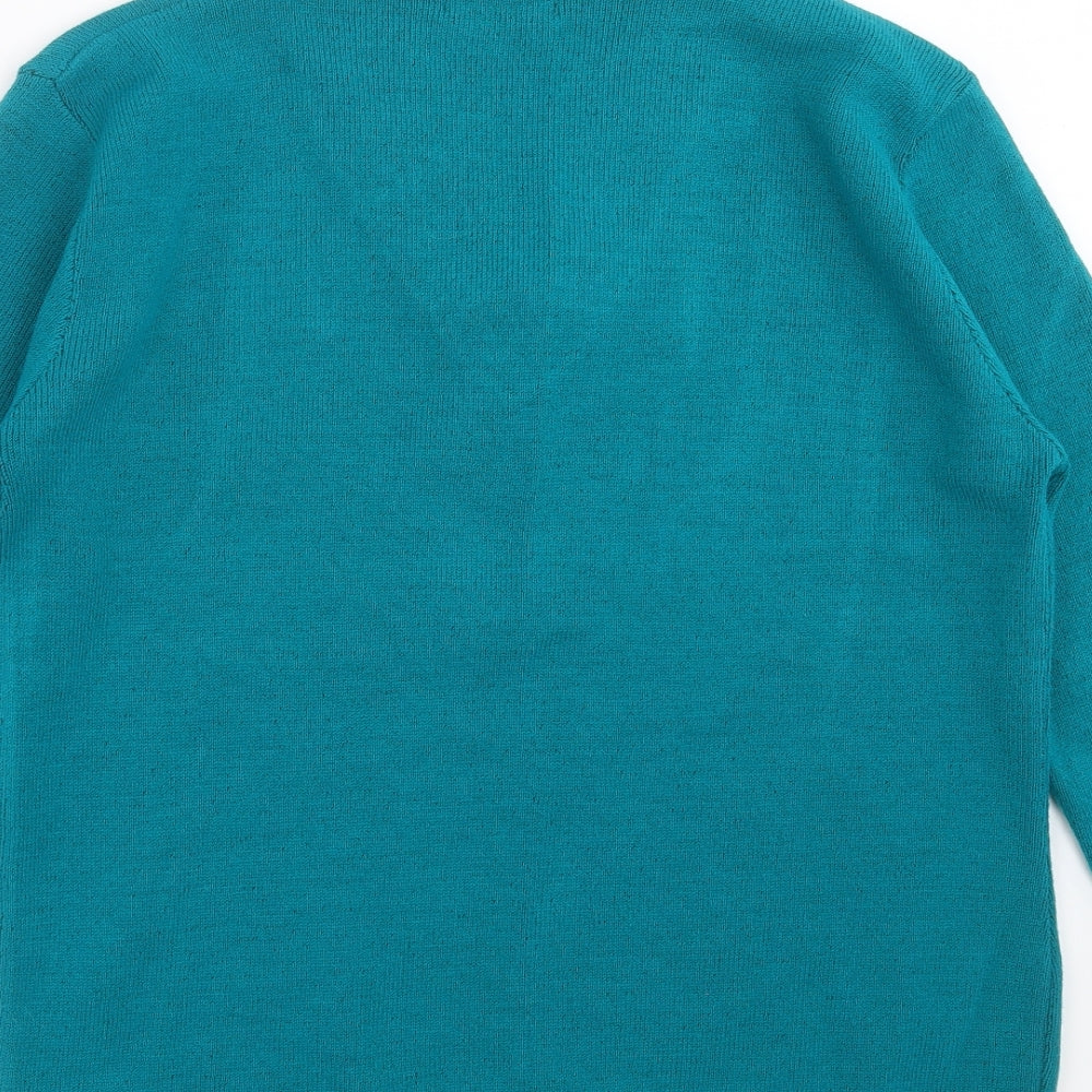 CHIC Womens Green  Knit Pullover Jumper Size M