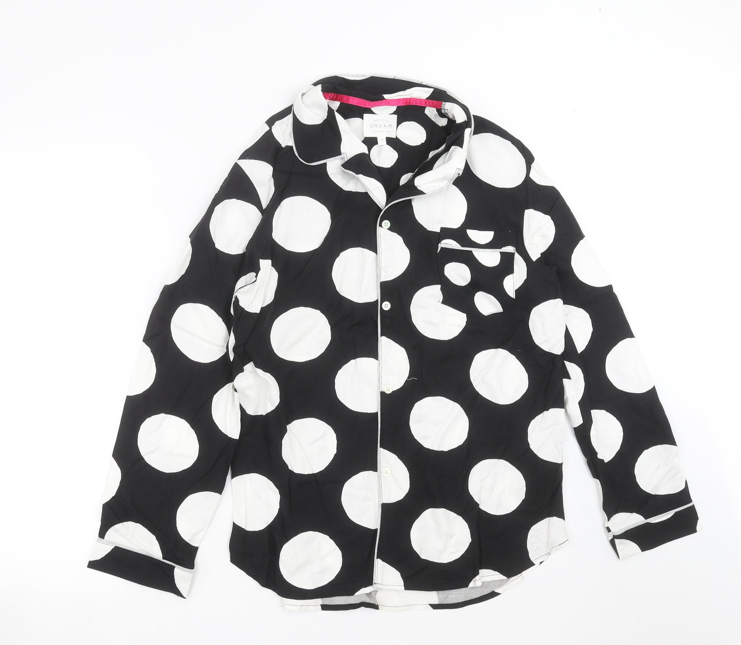 NEXT Womens Black Polka Dot  Top Pyjama Top Size 12