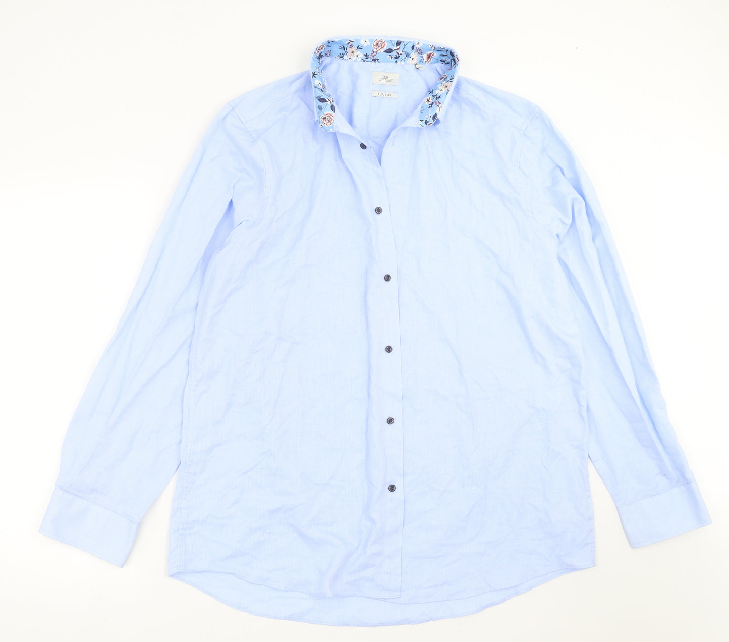 NEXT Mens Blue    Dress Shirt Size 17.5
