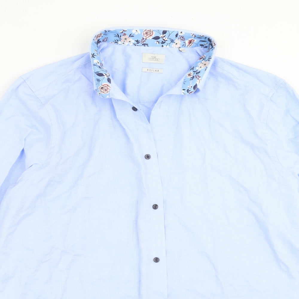 NEXT Mens Blue    Dress Shirt Size 17.5