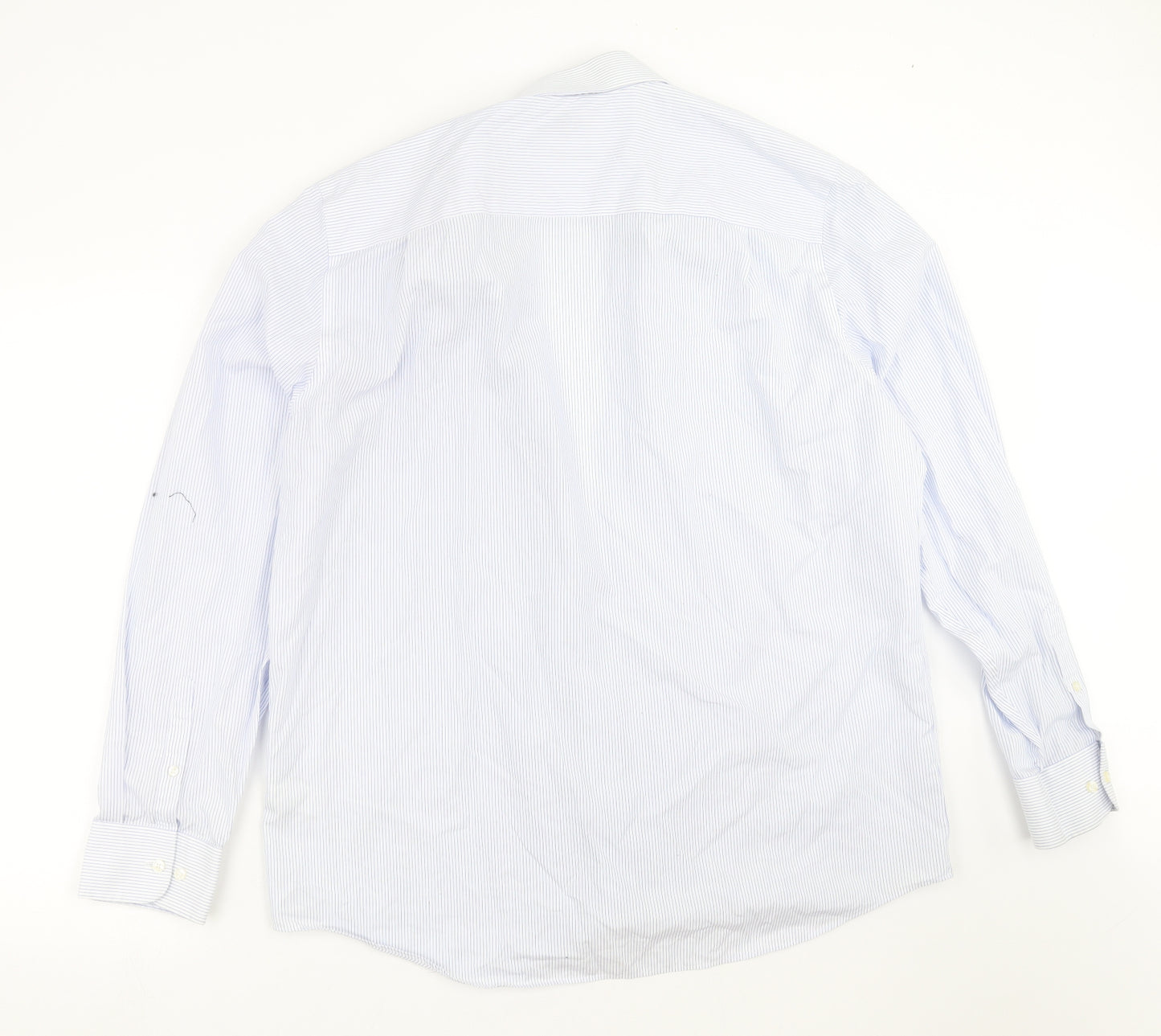 NEXT Mens Blue Striped   Dress Shirt Size 17.5