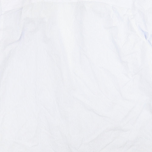 NEXT Mens Blue Striped   Dress Shirt Size 17.5