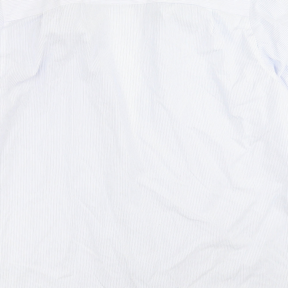 NEXT Mens Blue Striped   Dress Shirt Size 17.5