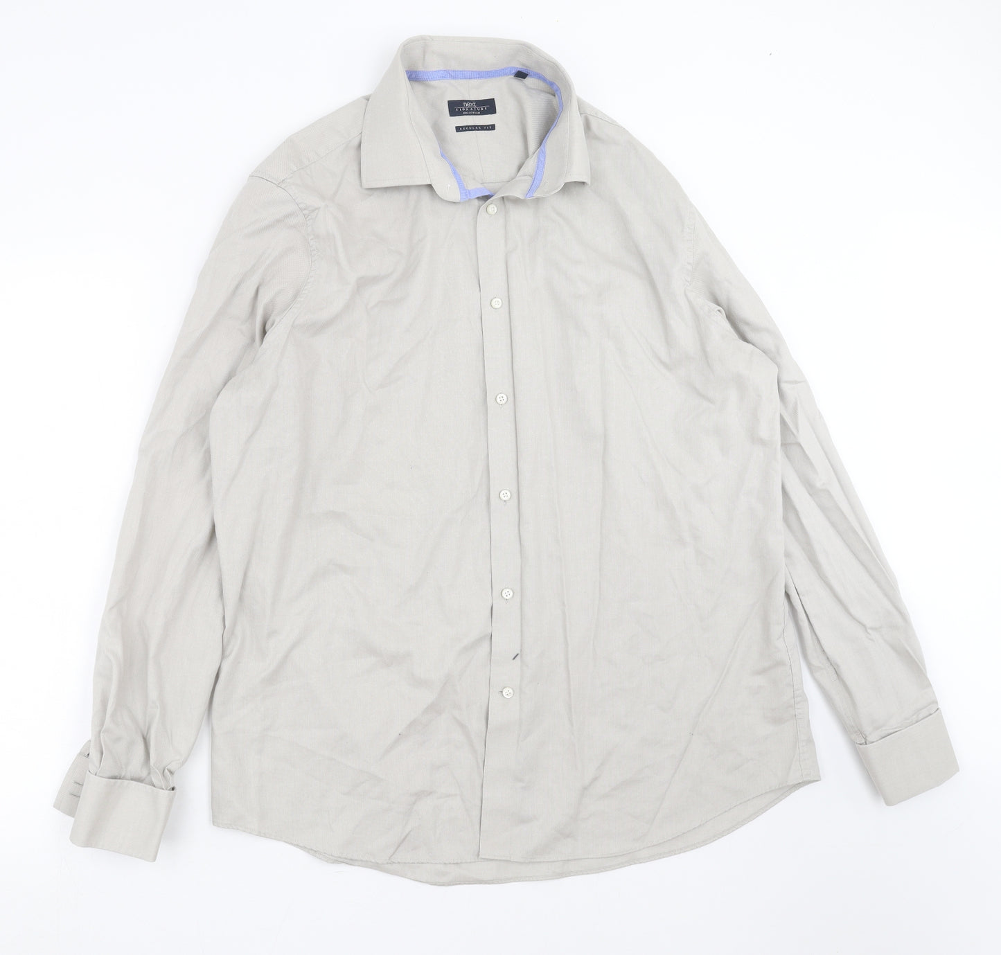 NEXT Mens Grey    Dress Shirt Size 17.5