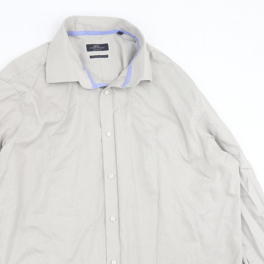 NEXT Mens Grey    Dress Shirt Size 17.5