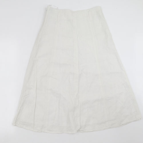 Rockmans Womens White   A-Line Skirt Size 14
