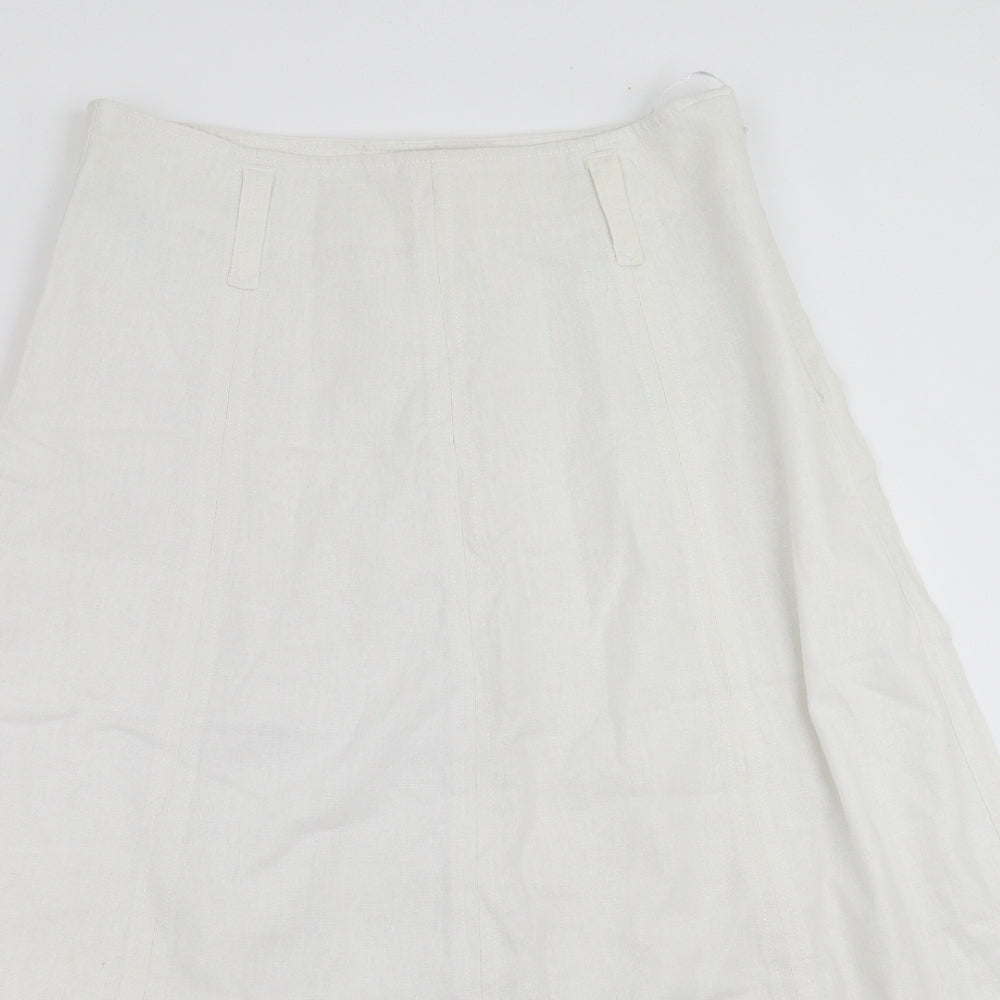 Rockmans Womens White   A-Line Skirt Size 14