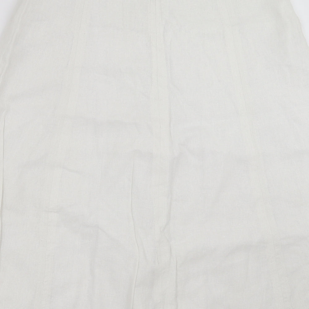 Rockmans Womens White   A-Line Skirt Size 14