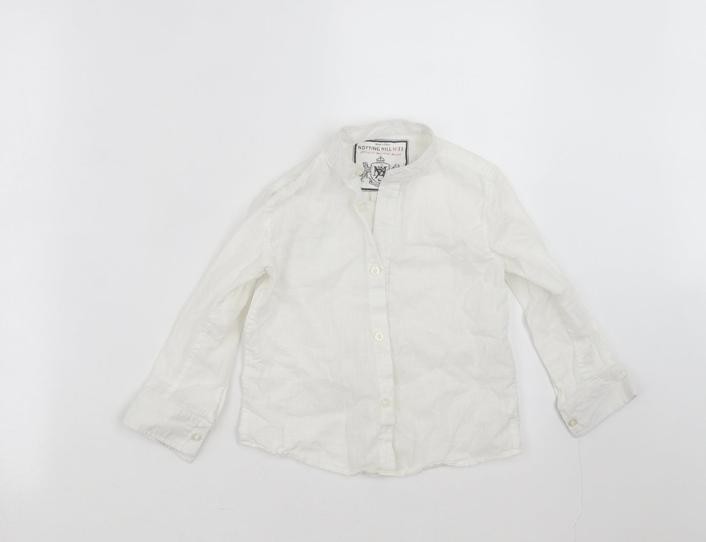 Notting Hill Boys White   Basic Button-Up Size 5 Years