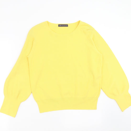 Marks and Spencer Womens Yellow  Knit Pullover Jumper Size 16