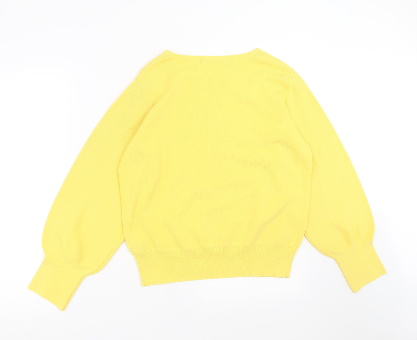Marks and Spencer Womens Yellow  Knit Pullover Jumper Size 16