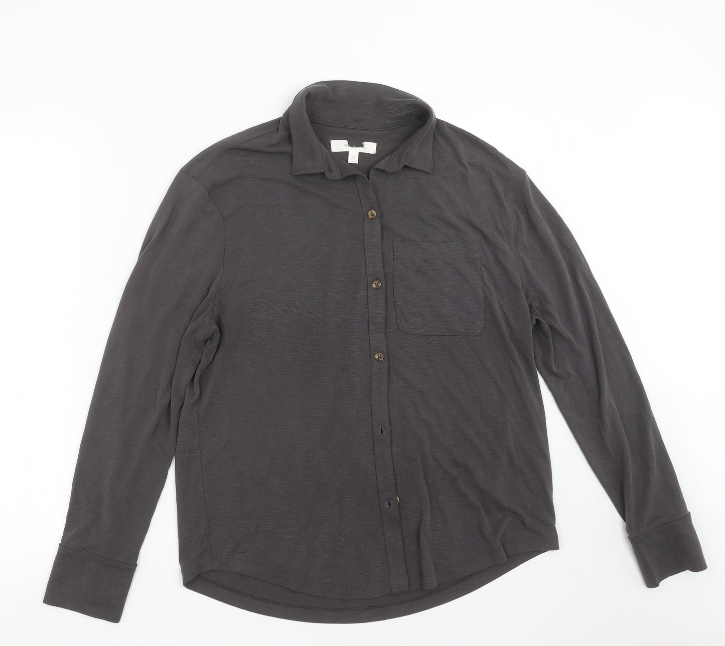 Preworn Womens Grey   Basic Blouse Size 12