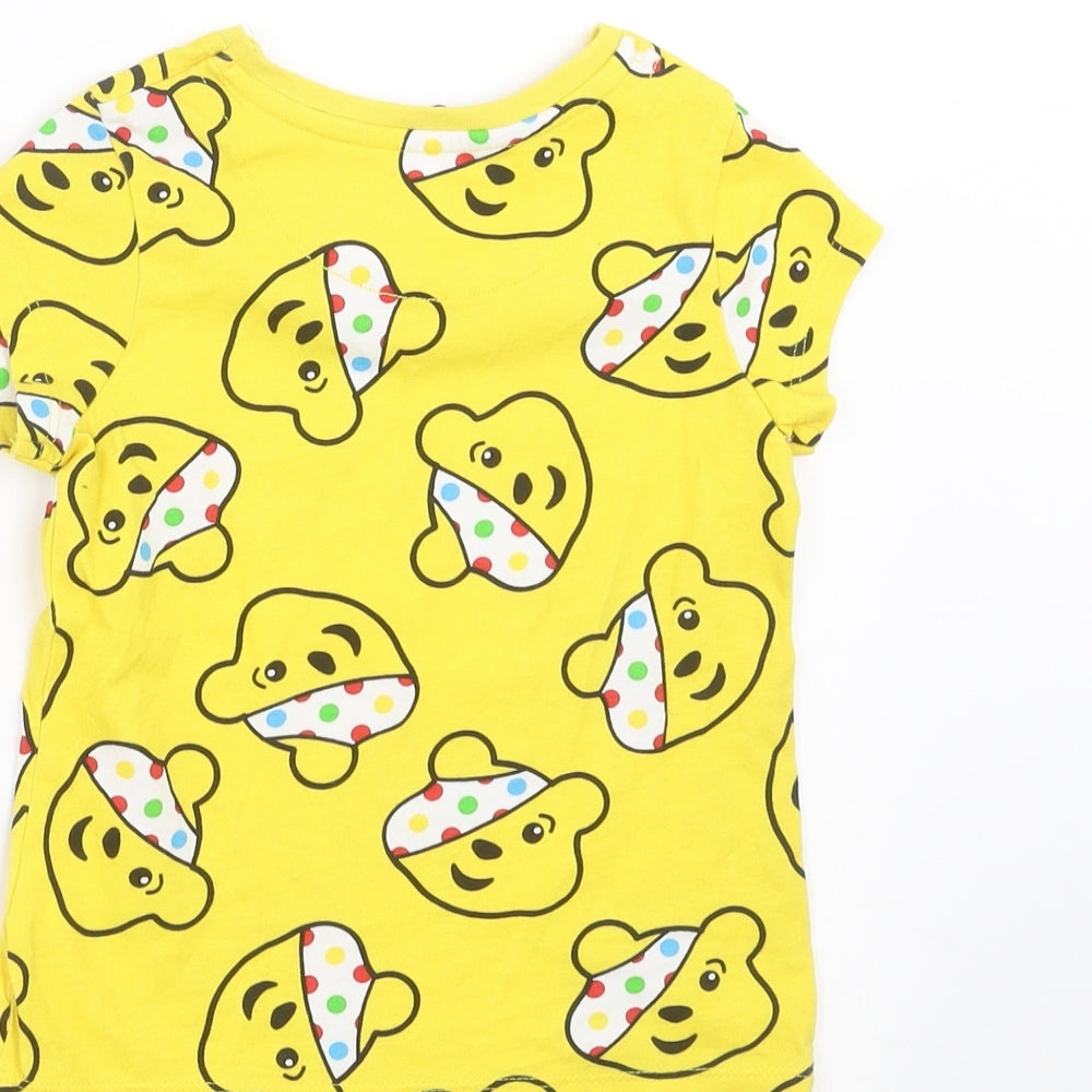 George Boys Yellow   Basic T-Shirt Size 3-4 Years  - Pudsey Bear