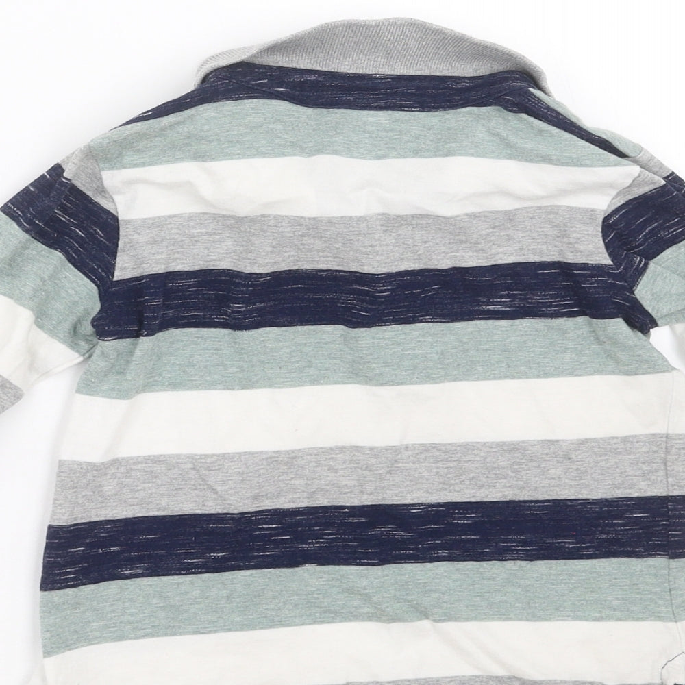 George Boys Grey Striped  Basic Polo Size 2-3 Years