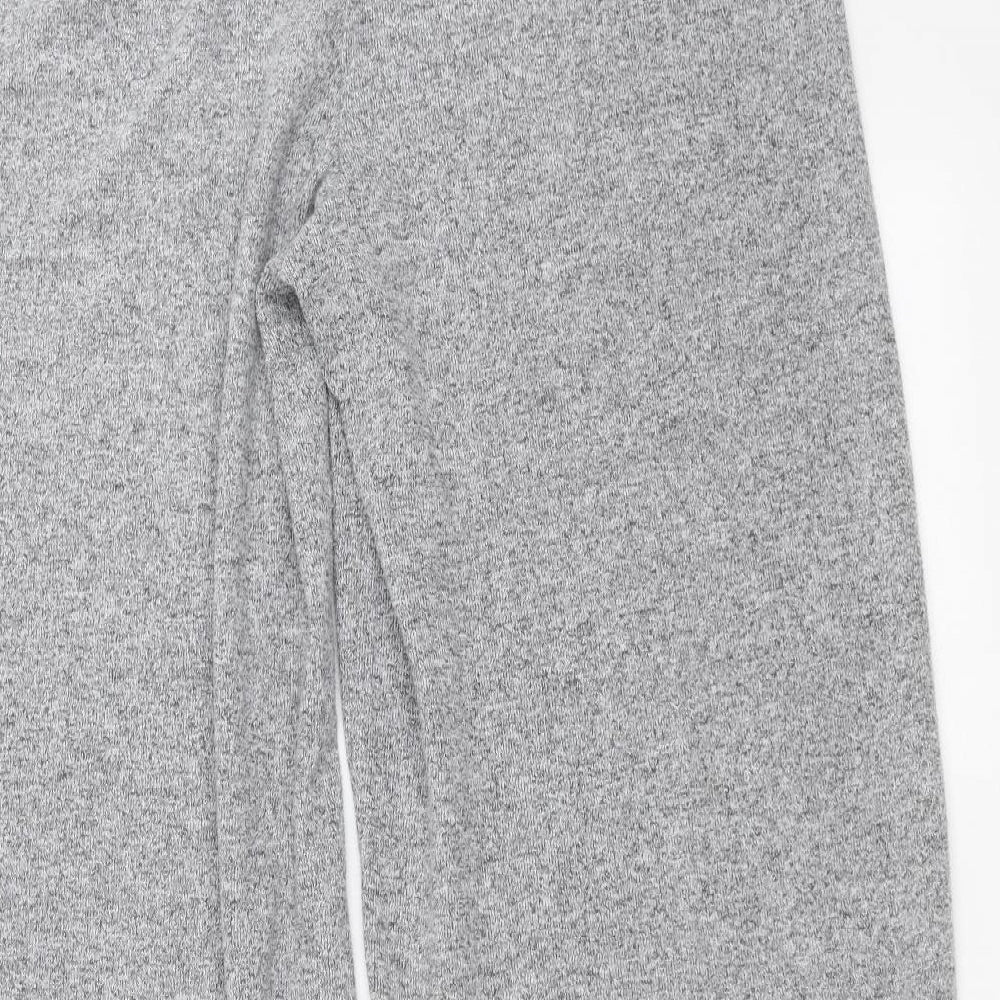 JEFF&CO Womens Grey Solid   Pyjama Pants Size 12