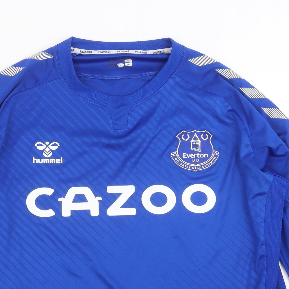 Hummel Mens Blue   Basic T-Shirt Size L  - EVERTON FC