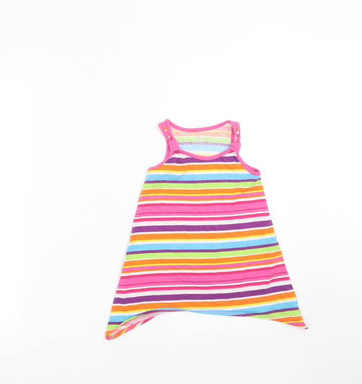 1989 Place Girls Multicoloured Striped Basic T-Shirt Size 2 Years