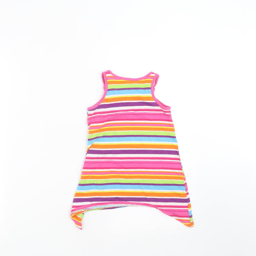 1989 Place Girls Multicoloured Striped  Basic T-Shirt Size 2 Years