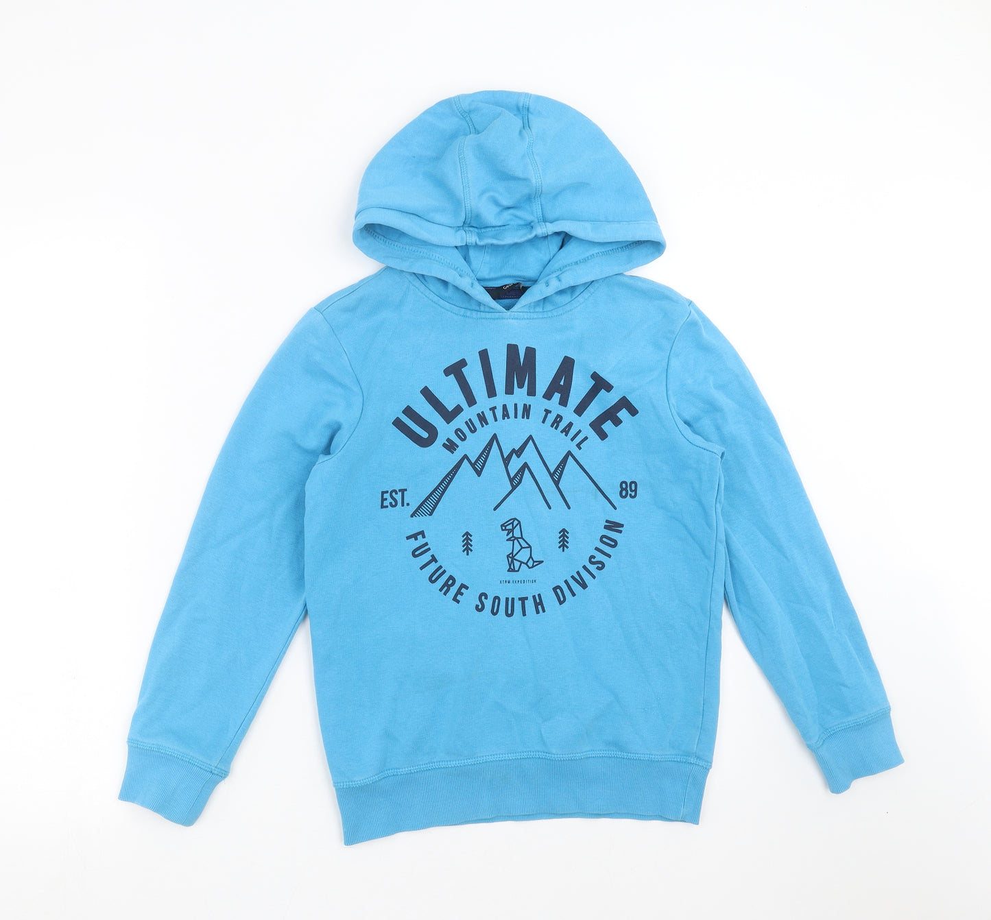 George Boys Blue   Pullover Hoodie Size 10-11 Years  - mountain