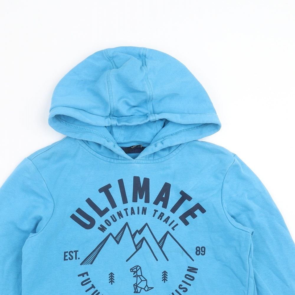 George Boys Blue   Pullover Hoodie Size 10-11 Years  - mountain