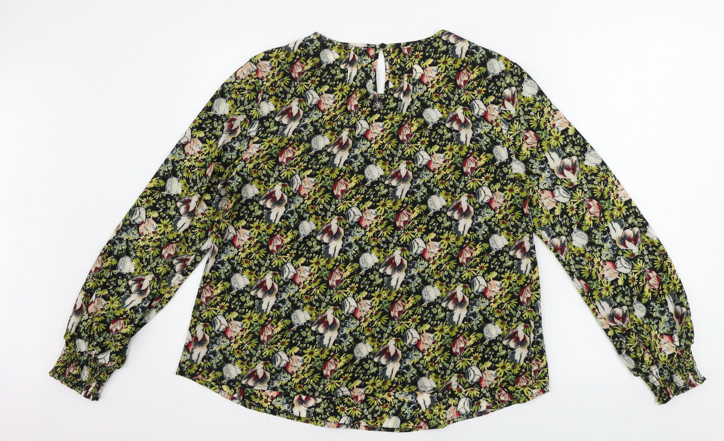 Very Womens Yellow Floral  Basic Blouse Size 10