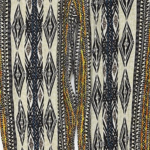 George  Womens Beige Geometric  Trousers  Size 14 L22 in