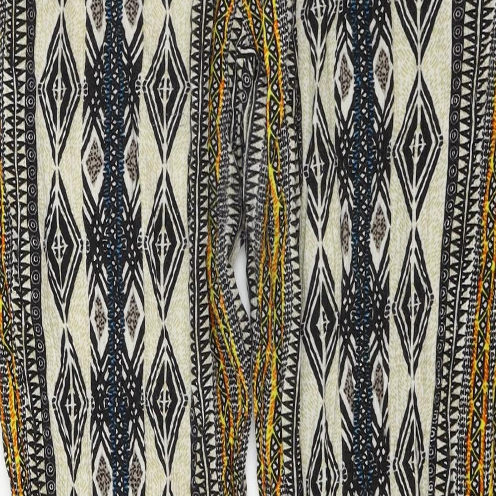 George  Womens Beige Geometric  Trousers  Size 14 L22 in