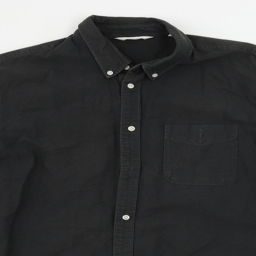 NN07 Mens Black    Button-Up Size M