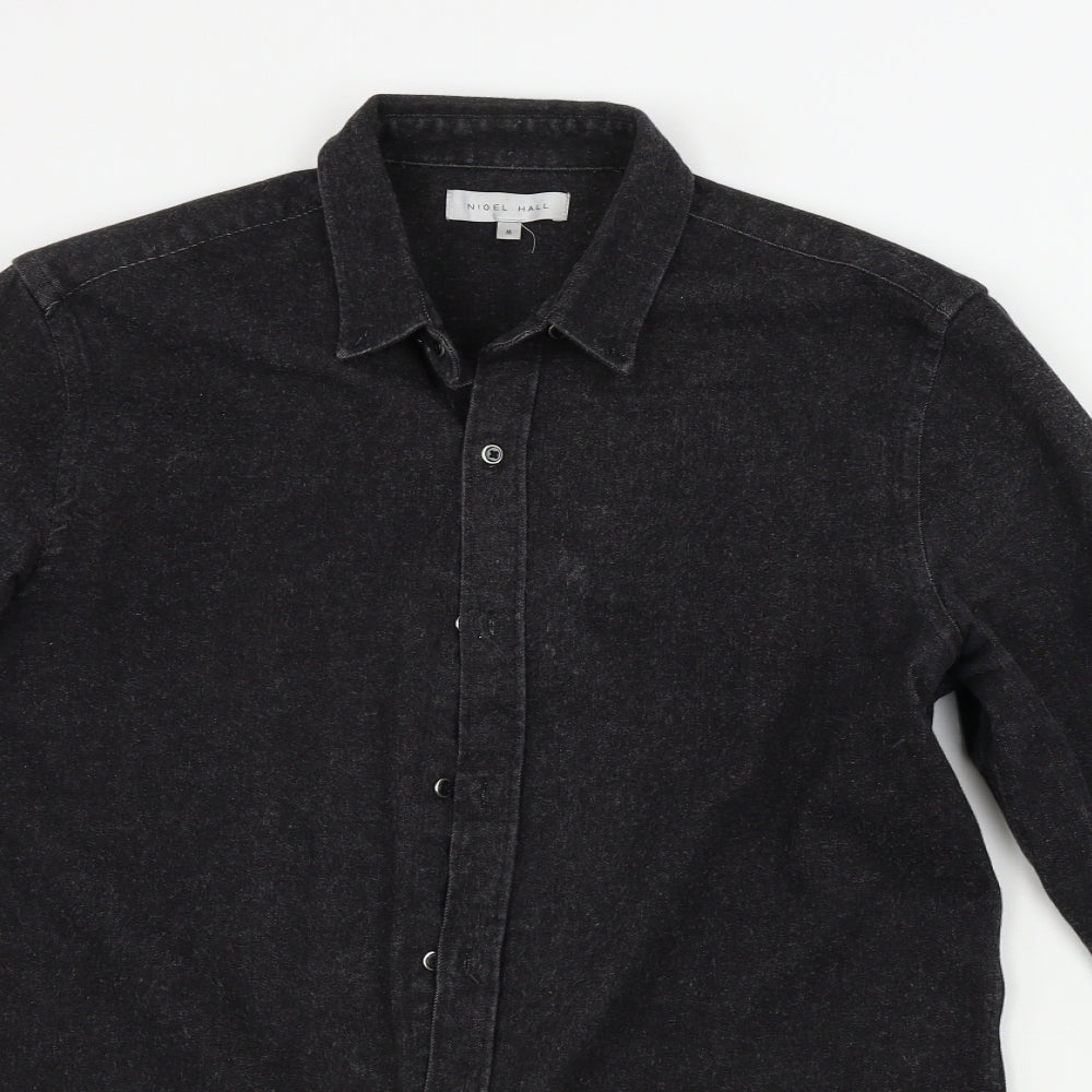 NIGEL HALL  Mens Grey    Button-Up Size M